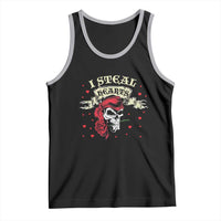 Funny Valentine's Day Pirate Tank Top I Steal Hearts Rose