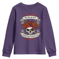 Let The Pirate Shenanigans Begin Youth Sweatshirt Funny Crossbones Freebooter - Wonder Print Shop