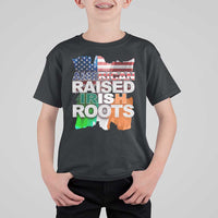 Irish American T Shirt For Kid American Raised Irish Roots St Patrick's Day