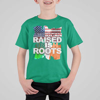 Irish American T Shirt For Kid American Raised Irish Roots St Patrick's Day