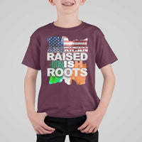 Irish American T Shirt For Kid American Raised Irish Roots St Patrick's Day