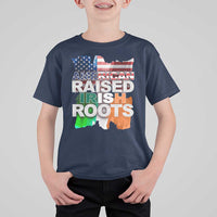 Irish American T Shirt For Kid American Raised Irish Roots St Patrick's Day