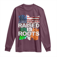 Irish American Long Sleeve Shirt American Raised Irish Roots St Patrick's Day