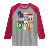 Irish American Raglan Shirt American Raised Irish Roots St Patrick's Day