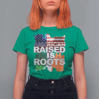 Irish American T Shirt For Women American Raised Irish Roots St Patrick's Day