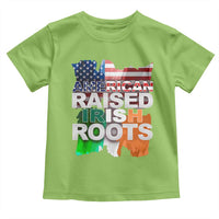 Irish American Toddler T Shirt American Raised Irish Roots St Patrick's Day