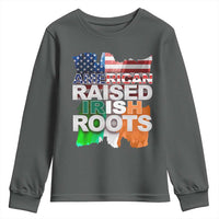 Irish American Youth Sweatshirt American Raised Irish Roots St Patrick's Day