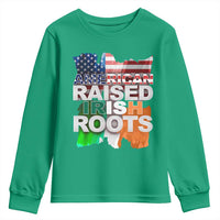 Irish American Youth Sweatshirt American Raised Irish Roots St Patrick's Day