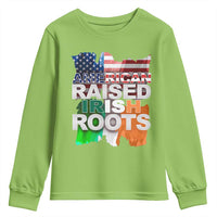 Irish American Youth Sweatshirt American Raised Irish Roots St Patrick's Day