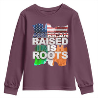 Irish American Youth Sweatshirt American Raised Irish Roots St Patrick's Day