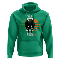 Funny St Patrick's Day Mothman Hoodie Lurky Vibes Shamrock Retro Ireland Flag