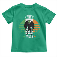 Funny St Patrick's Day Mothman Toddler T Shirt Lurky Vibes Shamrock Retro Ireland Flag