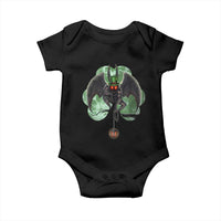 Funny St Patrick's Day Mothman Cryptid Creature Shamrock Baby Onesie