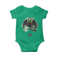 Funny St Patrick's Day Mothman Cryptid Creature Shamrock Baby Onesie