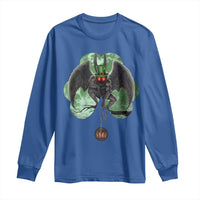 Funny St Patrick's Day Mothman Cryptid Creature Shamrock Long Sleeve Shirt