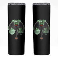 Funny St Patrick's Day Mothman Cryptid Creature Shamrock Skinny Tumbler