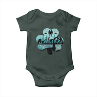 Funny Cryptid St Patrick's Day Baby Onesie Bigfoot Mothman Aliens Shamrock