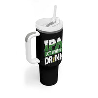 Funny Irish Beer Drinking St Patrick's Day Tumbler With Handle IPA Lot When I Drink Shamrock - Wonder Print Shop