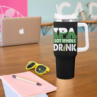 Funny Irish Beer Drinking St Patrick's Day Tumbler With Handle IPA Lot When I Drink Shamrock - Wonder Print Shop