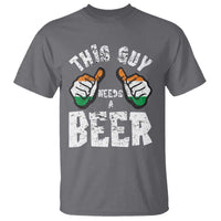 Funny Irish Beer Drinking T Shirt This Guy Needs A Beer Ireland Flag