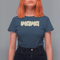 Autism Mama T Shirt For Women Autism Awareness Mental Health Puzzle Glitter Print