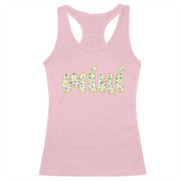 Autism Mini Racerback Tank Top Autism Awareness Mental Health Puzzle Glitter Print