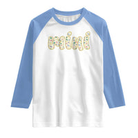 Autism Mini Raglan Shirt Autism Awareness Mental Health Puzzle Glitter Print