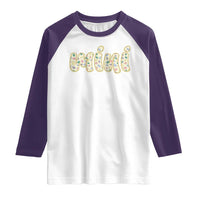 Autism Mini Raglan Shirt Autism Awareness Mental Health Puzzle Glitter Print
