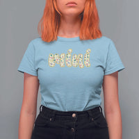 Autism Mini T Shirt For Women Autism Awareness Mental Health Puzzle Glitter Print