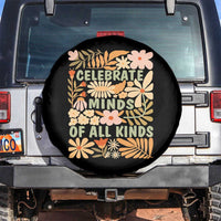 Celebrate Minds Of All Kinds Spare Tire Cover Autism Awareness Inspirational Quote Flowers