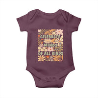 Celebrate Minds Of All Kinds Baby Onesie Autism Awareness Inspirational Quote Flowers