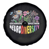 Celebrate The Spectrum Neurodiversity Spare Tire Cover Flower Autism Awareness ASD ADHD