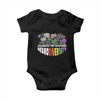 Celebrate The Spectrum Neurodiversity Baby Onesie Flower Autism Awareness ASD ADHD