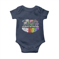 Celebrate The Spectrum Neurodiversity Baby Onesie Flower Autism Awareness ASD ADHD