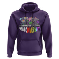 Celebrate The Spectrum Neurodiversity Hoodie Flower Autism Awareness ASD ADHD