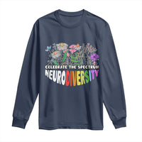 Celebrate The Spectrum Neurodiversity Long Sleeve Shirt Flower Autism Awareness ASD ADHD