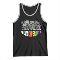Celebrate The Spectrum Neurodiversity Tank Top Flower Autism Awareness ASD ADHD
