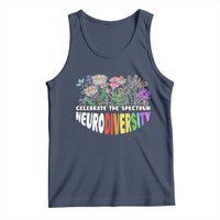 Celebrate The Spectrum Neurodiversity Tank Top Flower Autism Awareness ASD ADHD
