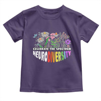 Celebrate The Spectrum Neurodiversity Toddler T Shirt Flower Autism Awareness ASD ADHD