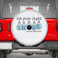 Let Your Light Shine Autism Awareness Spare Tire Cover Light Bulb Autism Acceptance