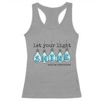 Let Your Light Shine Autism Awareness Racerback Tank Top Light Bulb Autism Acceptance