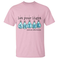 Let Your Light Shine Autism Awareness T Shirt Light Bulb Autism Acceptance