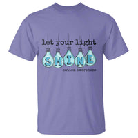 Let Your Light Shine Autism Awareness T Shirt Light Bulb Autism Acceptance
