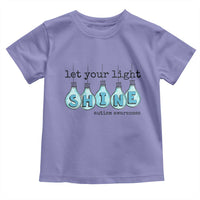 Let Your Light Shine Autism Awareness Toddler T Shirt Light Bulb Autism Acceptance