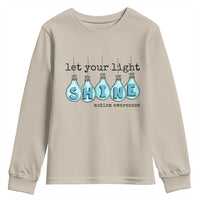 Let Your Light Shine Autism Awareness Youth Sweatshirt Light Bulb Autism Acceptance