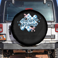 Autism Mama Coquette Puzzle Piece Pink Bow Spare Tire Cover