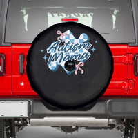 Autism Mama Coquette Puzzle Piece Pink Bow Spare Tire Cover