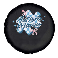 Autism Mama Coquette Puzzle Piece Pink Bow Spare Tire Cover