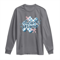 Autism Mama Coquette Puzzle Piece Pink Bow Long Sleeve Shirt