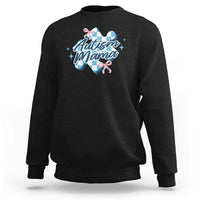 Autism Mama Coquette Puzzle Piece Pink Bow Sweatshirt